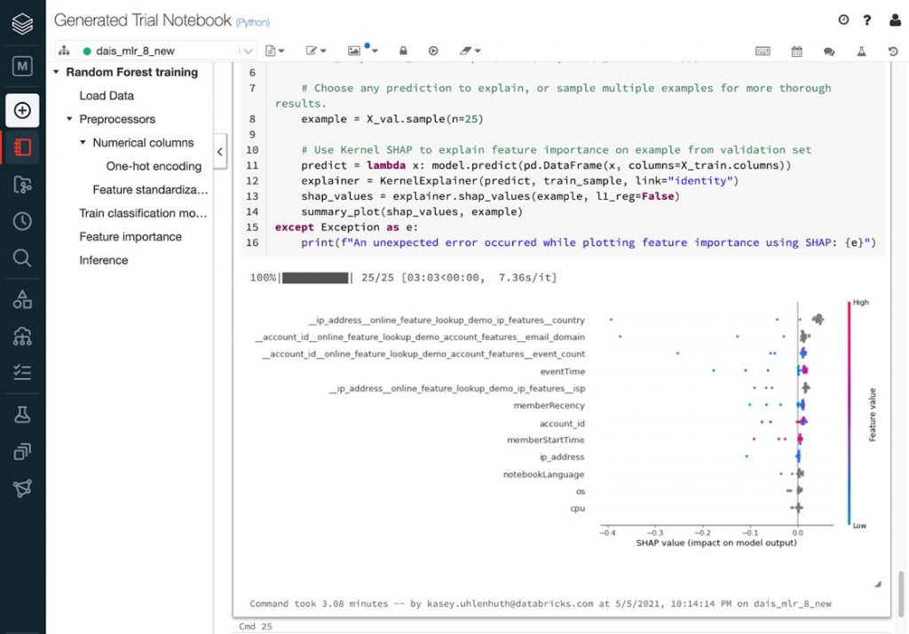 磚AutoML,玻璃盒方法AutoML提供Python筆記本為每個模型訓練增加開發人員的工作流程。